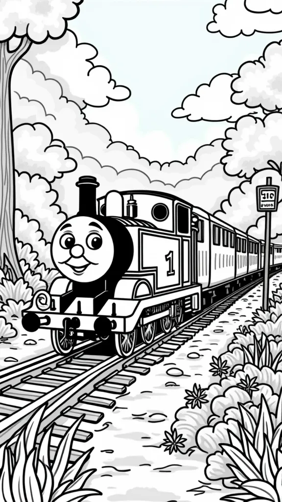 Página para colorear de Thomas and Friends